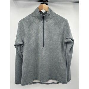 Under Armour Shirt Women XL Gray Fitted Turtleneck Thin Sweater‎ Base Layer Zip
